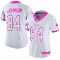 Womens Nike Tennessee Titans #94 Austin Johnson Limited White Pink Rush Fashion NFL Jersey