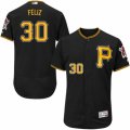 Men's Majestic Pittsburgh Pirates #30 Neftali Feliz Black Flexbase Authentic Collection MLB Jersey