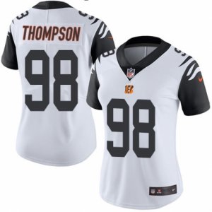 Women\'s Nike Cincinnati Bengals #98 Brandon Thompson Limited White Rush NFL Jersey