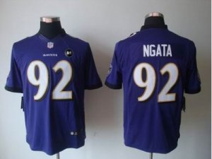 Nike Baltimore Ravens #92 Haloti Ngata purple jerseys[Limited Art Patch]