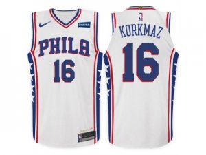 Nike NBA Philadelphia 76ers #16 Furkan Korkmaz Jersey 2017-18 New Season White Jersey