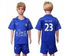 Leicester City #23 ULLOA Home Kid Soccer Club Jersey