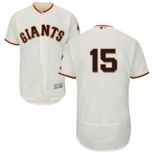 Mens Majestic San Francisco Giants #15 Bruce Bochy Cream Flexbase Authentic Collection MLB Jersey