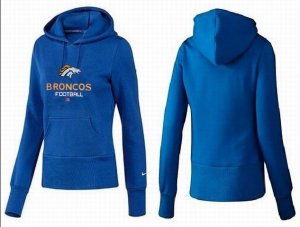 Women Denver Broncos Logo Pullover Hoodie-097