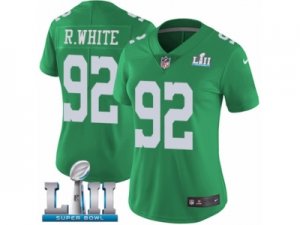 Women Nike Philadelphia Eagles #92 Reggie White Limited Green Rush Vapor Untouchable Super Bowl LII NFL Jersey