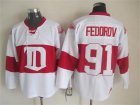 NHL Detroit Red Wings #91 Fedorov classic white jerseys