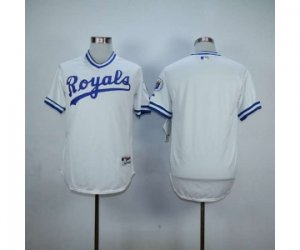 mlb jerseys kansas city royals blank white[m&n]