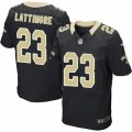 Mens Nike New Orleans Saints #23 Marshon Lattimore Black Team Color Vapor Untouchable Elite Player NFL Jersey
