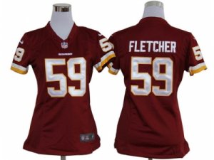 Nike women nfl washington redskins #59 fletcher red jerseys