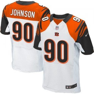Nike Cincinnati Bengals #90 Michael Johnson white jerseys(Elite)