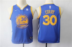 Warriors #30 Stephen Curry Blue Youth Nike Swingman Jersey