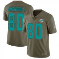 Nike Dolphins #80 Danny Amendola Olive Salute To Service Limited Jersey