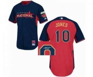 mlb 2014 all star jerseys atlanta braves #10 jones blue-red[signature]