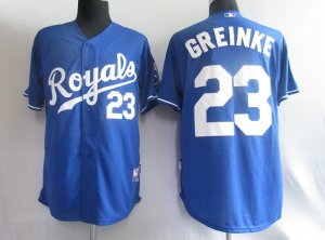 MLB Jerseys Kansas Royals 23# Greinke dk,Blue