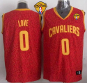 NBA Cleveland Cavaliers #0 Kevin Love Red Crazy Light The Finals Patch Stitched Jerseys