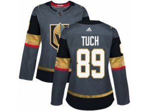 Women Adidas Vegas Golden Knights #89 Alex Tuch Authentic Gray Home NHL Jersey