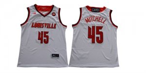 Louisville Cardinals #45 Donovan Mitchell White College Basketball Jersey