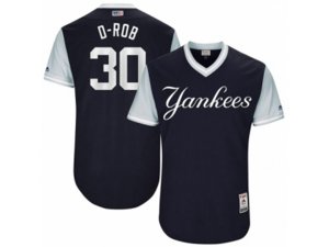 2017 Little League World Series Yankees #30 David Robertson D-Rob Navy Jersey