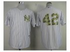 mlb jerseys new york yankees #42 rivera white[number camo][black stripe]