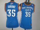 women nba oklahoma city thunder #35 durant blue