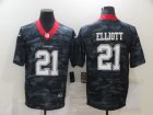 Nike Cowboys #21 Ezekiel Elliott Black Camo Limited Jersey