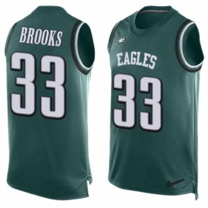 Mens Nike Philadelphia Eagles #33 Ron Brooks Limited Midnight Green Player Name & Number Tank Top NFL Jersey