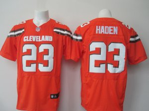 Nike Cleveland Browns #23 Joe Haden Orange Jerseys(Elite)