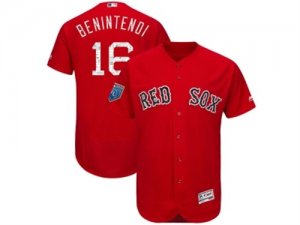 Men Boston Red Sox #16 Andrew Benintendi Majestic Scarlet 2018 Spring Training Flex Base Player Jersey