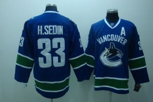 youth nhl vancouver canucks #33 h.sedin blue[a patch]