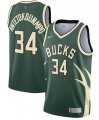 Bucks #34 Giannis Antetokounmpo Green Nike Earned Edition Swingman Jersey