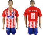 2017-18 Atletico Madrid 11 RAUL JIMENEZ Home Soccer Jersey