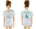 2017-18 Real Madrid 4 SERGIO RAMOS Home Women Soccer Jersey