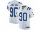 Mens Nike Indianapolis Colts #90 Kendall Vapor Untouchable Langford Limited White NFL Jersey