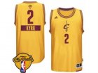Youth Adidas Cleveland Cavaliers #2 Kyrie Irving Swingman Gold 2014-15 Christmas Day 2017 The Finals Patch NBA Jersey