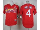 MLB St. Louis Cardinals #4 Yadier Molina Red Cool Base Stitched Baseball jerseys