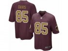 Mens Nike Washington Redskins #85 Vernon Davis Game Burgundy Red Gold Number Alternate 80TH Anniversary NFL Jersey