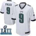 Nike Eagles #9 Nick Foles White Youth 2018 Super Bowl LII Game Jersey