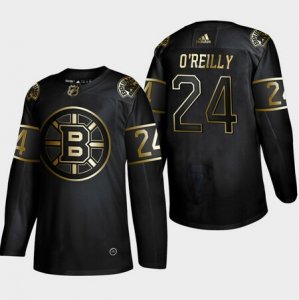 Bruins #24 Terry O\'Reilly Black Gold Adidas Jersey