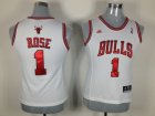 women nba jerseys chicago bulls #1 rose white[revolution 30 swingman]