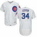 Men's Majestic Chicago Cubs #34 Jon Lester White Flexbase Authentic Collection MLB Jersey