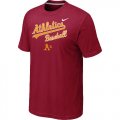 Nike MLB Oakland Athletics 2014 Home Practice T-Shirt - Red