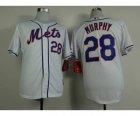 MLB new york mets #28 murphy white jerseys