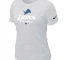 Women Detroit Lions White T-Shirt