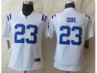 Women Nike Indianapolis Colts #23 Frank Gore white jerseys