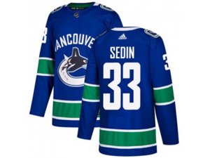 Youth Adidas Vancouver Canucks #33 Henrik Sedin Blue Home Authentic Stitched NHL Jersey