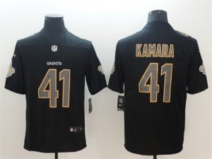 Nike Saints #41 Alvin Kamara Black Vapor Impact Limited Jersey