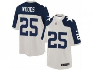 Mens Nike Dallas Cowboys #25 Xavier Woods Limited White Throwback Alternate NFL Jersey