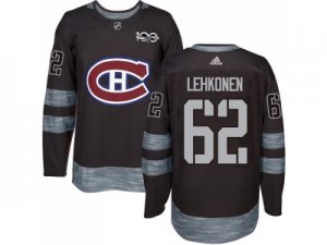 Men Adidas Montreal Canadiens #62 Artturi Lehkonen Black 1917-2017 100th Anniversary Stitched NHL Jersey