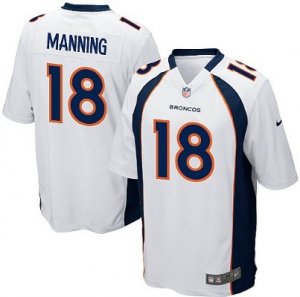 Nike nfl Denver Broncos #18 Peyton manning white jersey