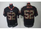 Nike San Francisco 49ers #52 Patrick Willis Lights Out Black Jerseys(Camo Number Elite)